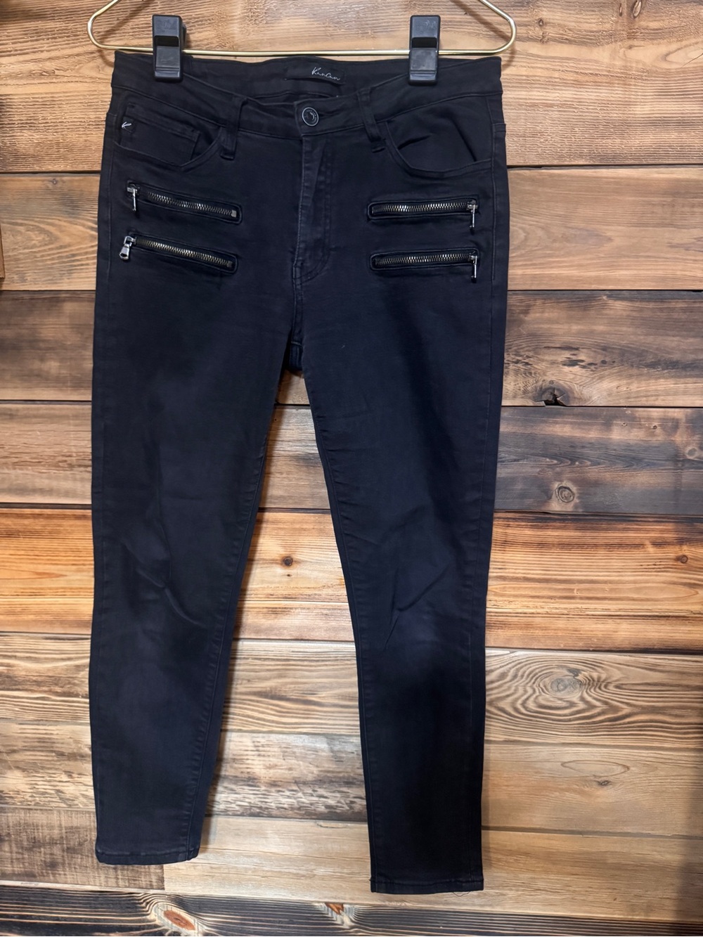 Kancan Black Women’s Jeans with Zip Pockets | Ankle Skinny | Sz 11 - 29 Grunge